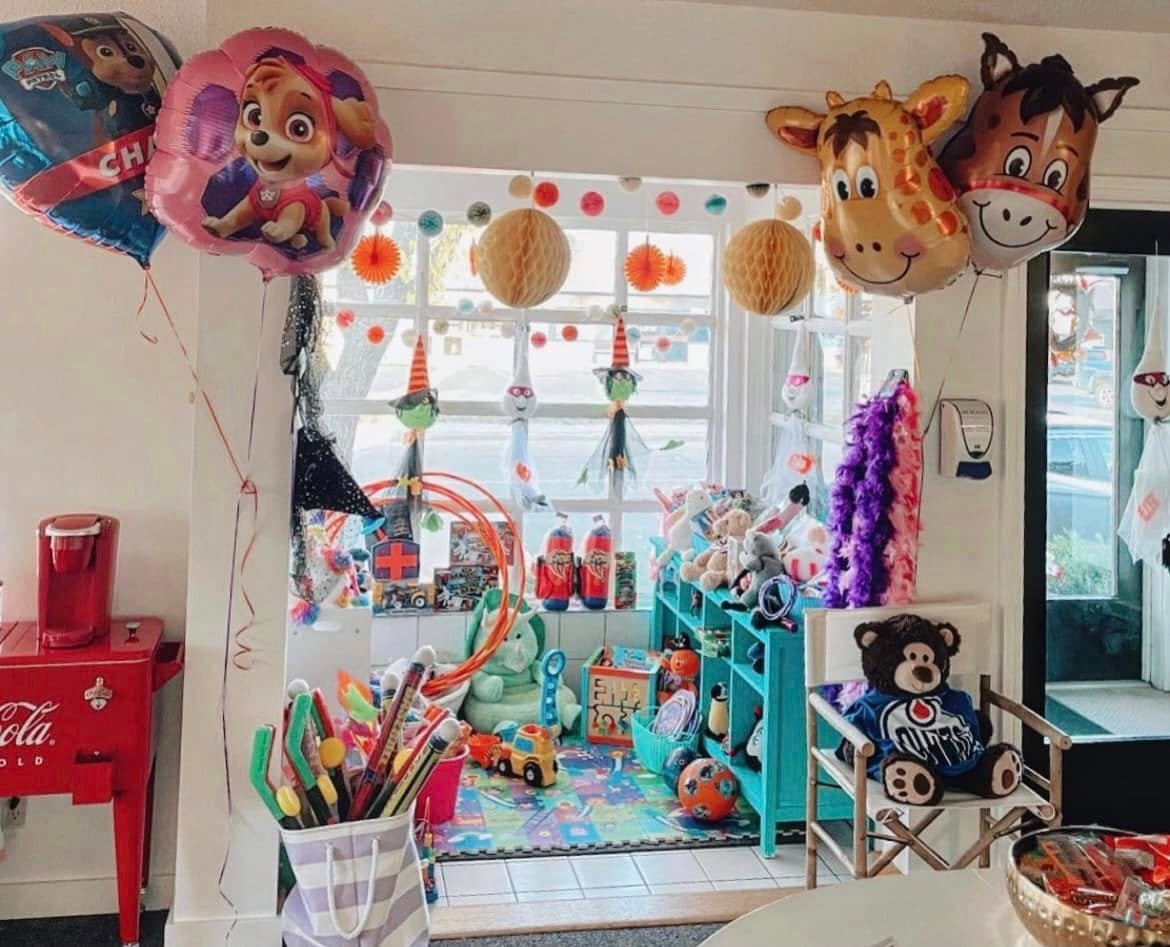 Dedicated kids' area with toys and activities