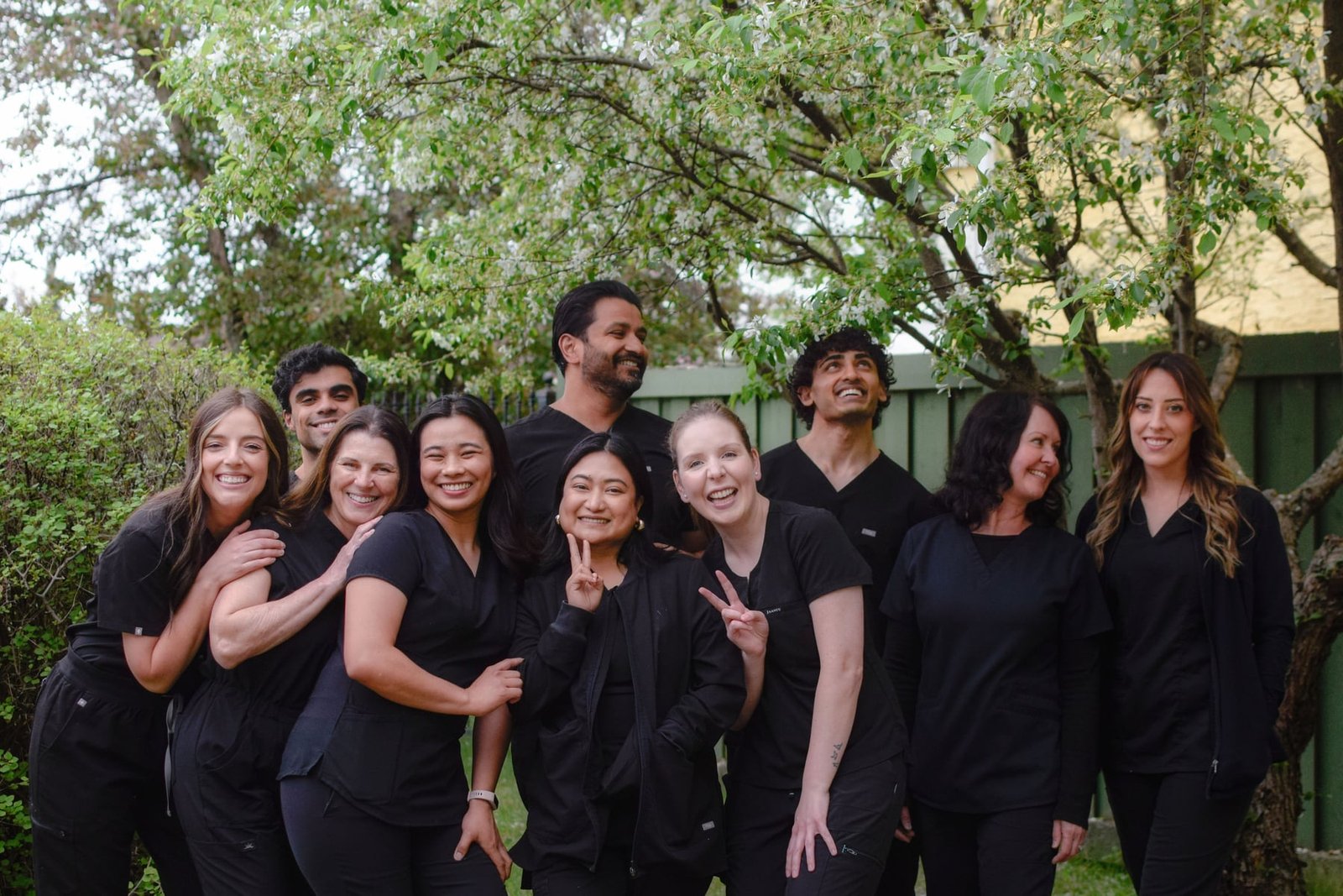 The full Redwater Dental Clinic team — doctors, hygienists, and support staff