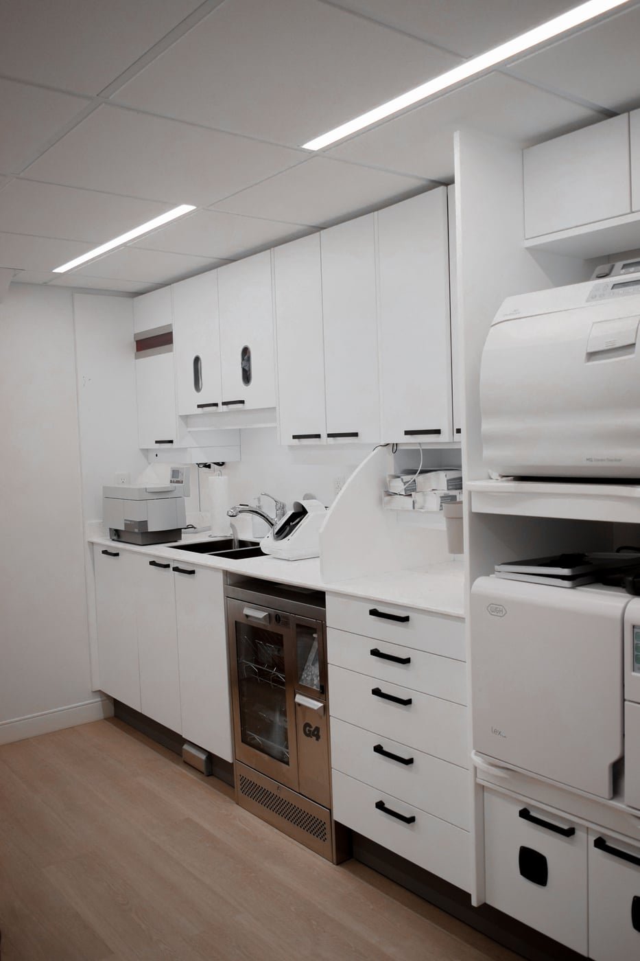 Sterilization centre at Redwater Dental Clinic — hospital-grade instrument processing