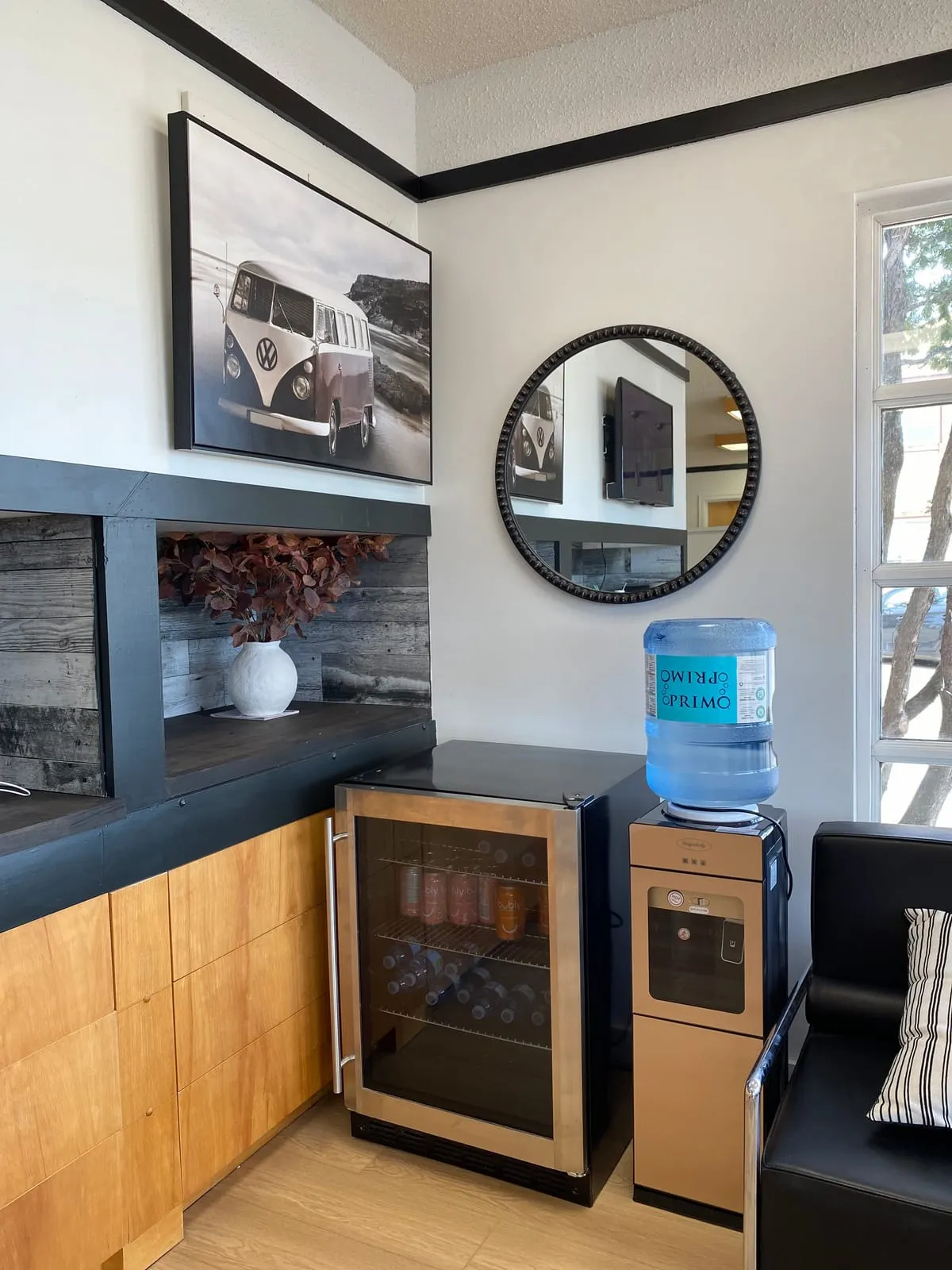 Complimentary refreshment fridge for patients
